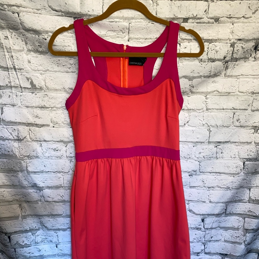 Cynthia Rowley, vibrant color dress.